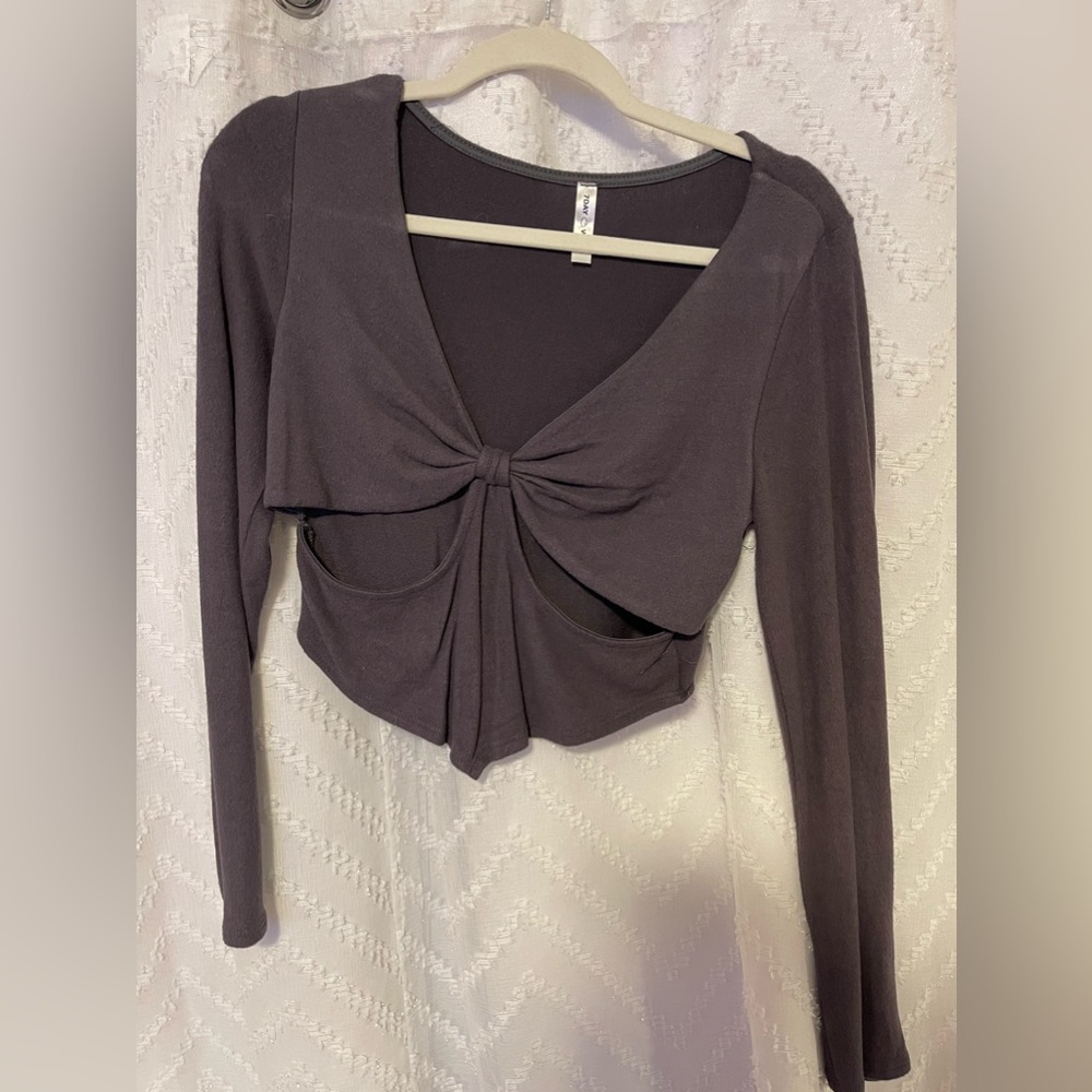 Fashion Q Crop Top Underboob Cutout